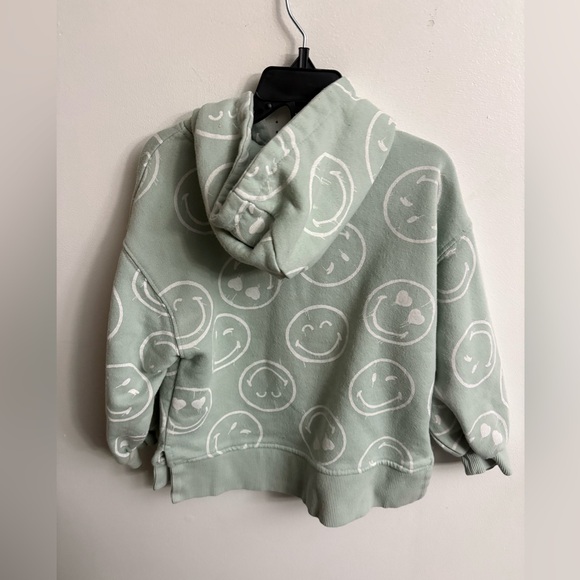 Zara X Smileyworld Light Green Smiley Hoodie unisexs 4-5 years - Picture 5 of 5